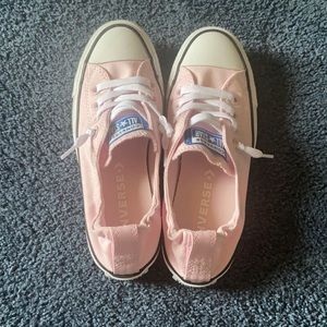 Pink Slip on Converse size 6